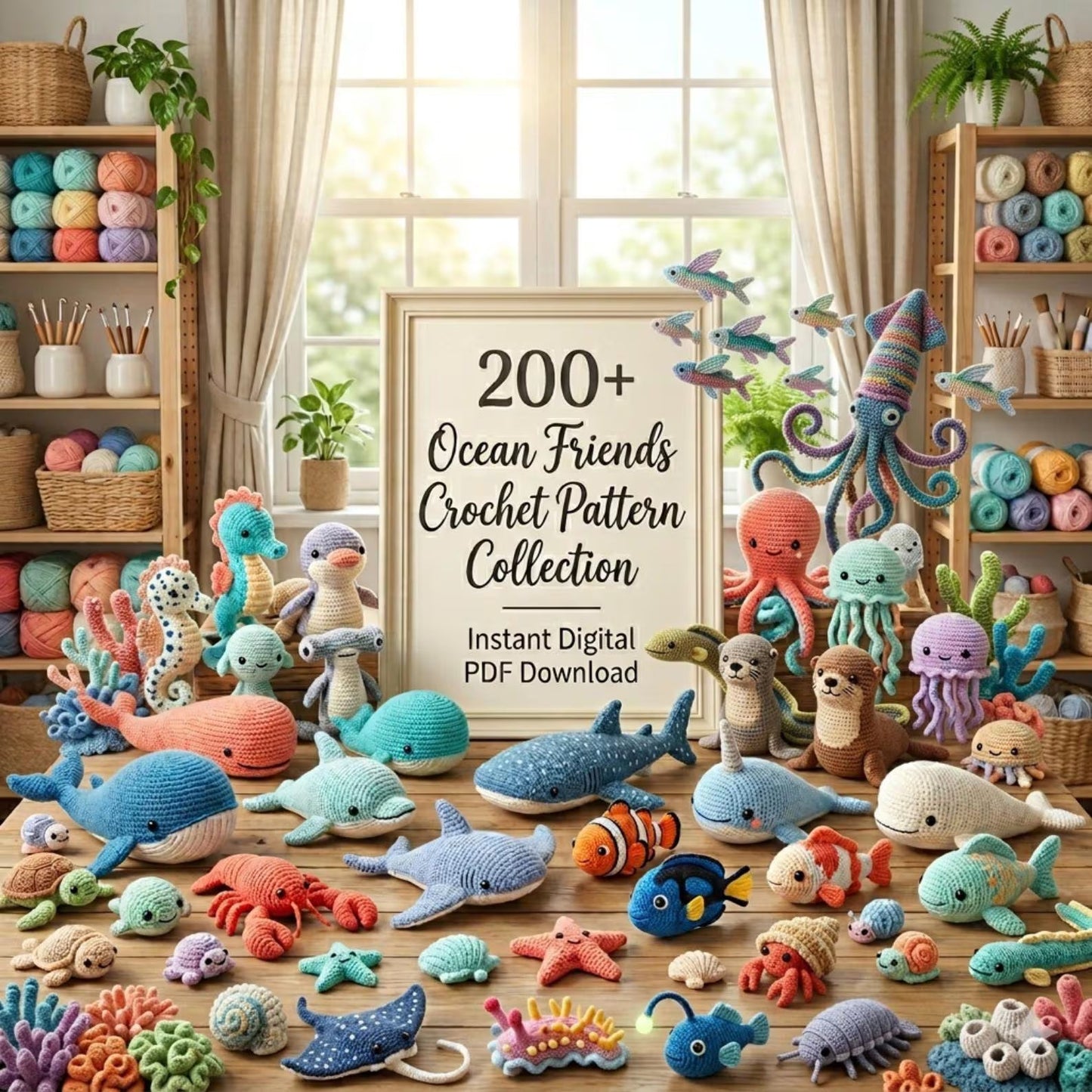 200+ Ocean Animals Amigurumi Crochet Pattern Bundle