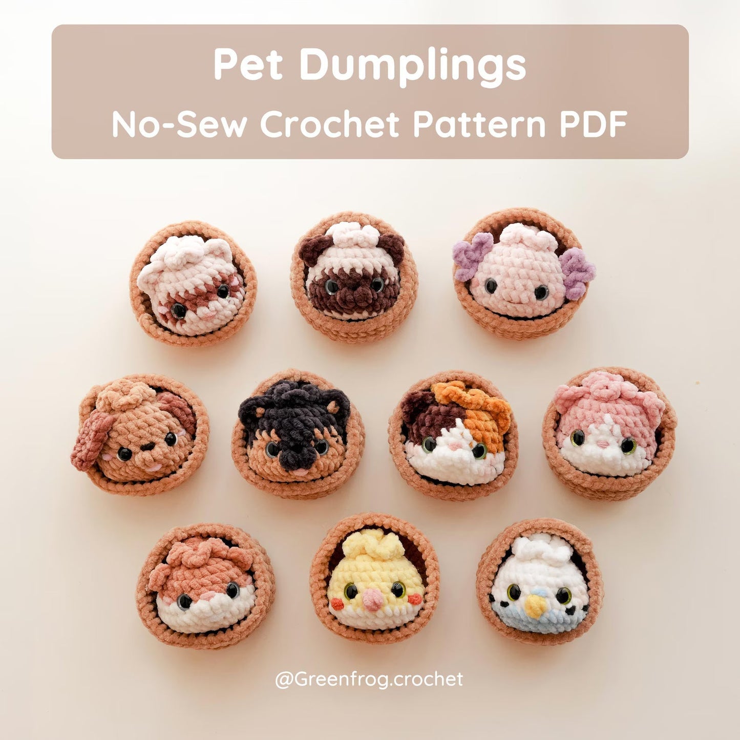 Pet Dumplings Amigurumi Animal Crochet Pattern